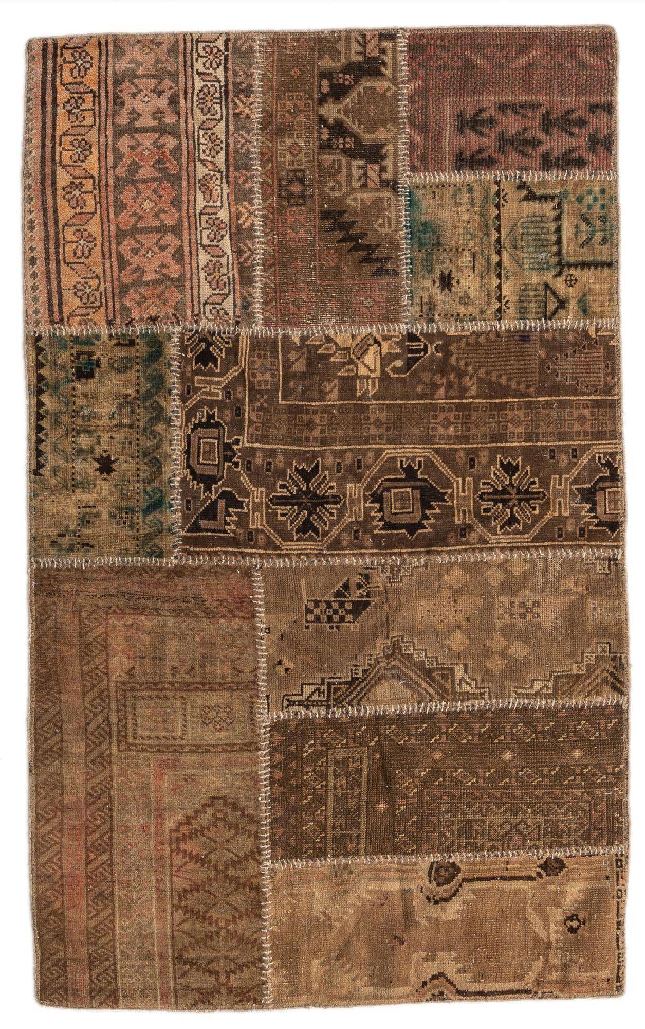 3' 3 x 5' 3 Hand Knotted Ultra Vintage Persian Wool Rug