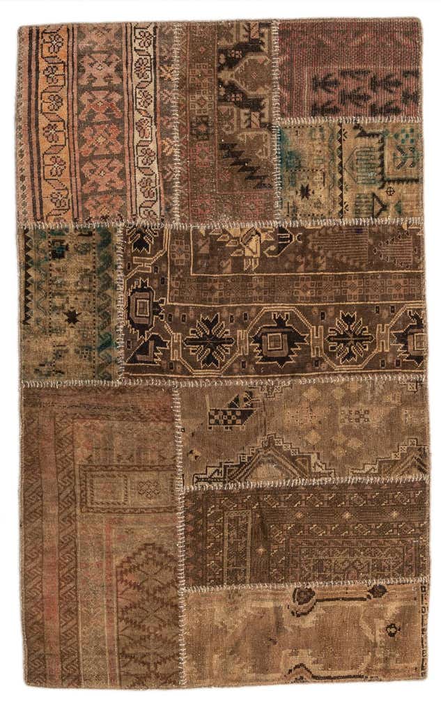 3' 3 x 5' 3 Hand Knotted Ultra Vintage Persian Wool Rug