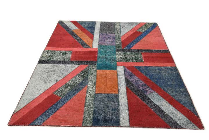 5' 9 x 7' 11 Hand Knotted Ultra Vintage Persian Wool Rug