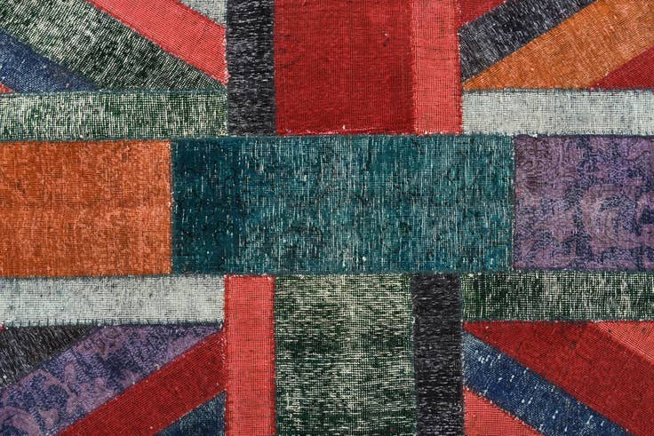 Detail image of 5' 9 x 7' 11 Hand Knotted Ultra Vintage Persian Wool Rug