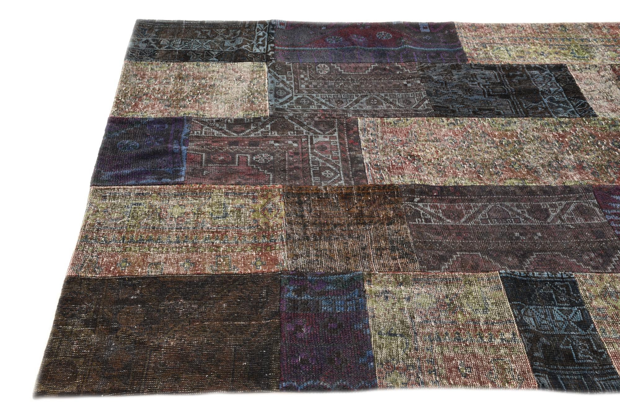 5' 5 x 6' 7 Hand Knotted Ultra Vintage Persian Wool Rug