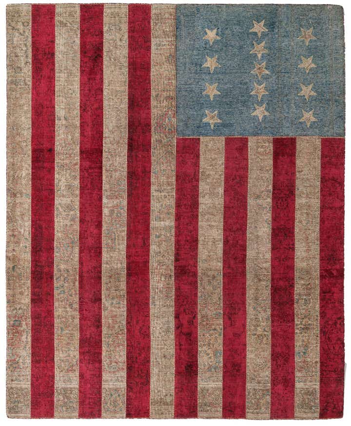 8' x 10' Hand Knotted Ultra Vintage Persian Wool Rug