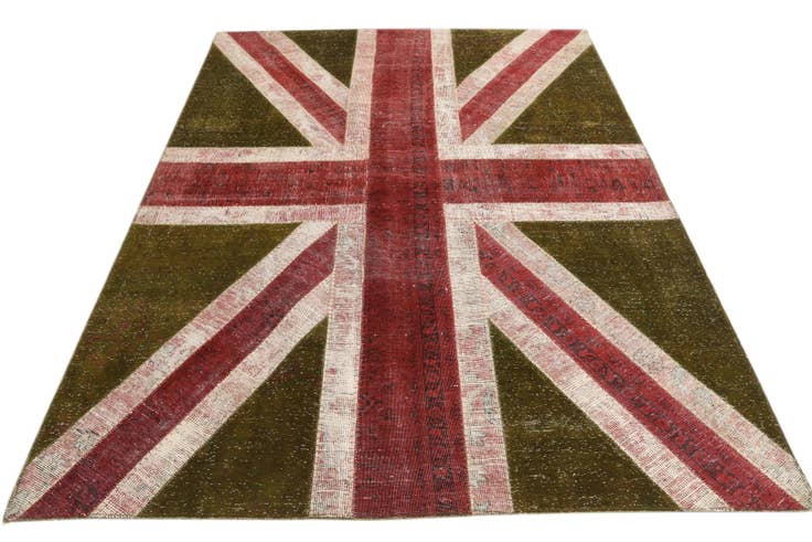 Detailansicht von 180cm x 245cm Handgeknüpft Ultra Vintage Persisch Wolle Teppich