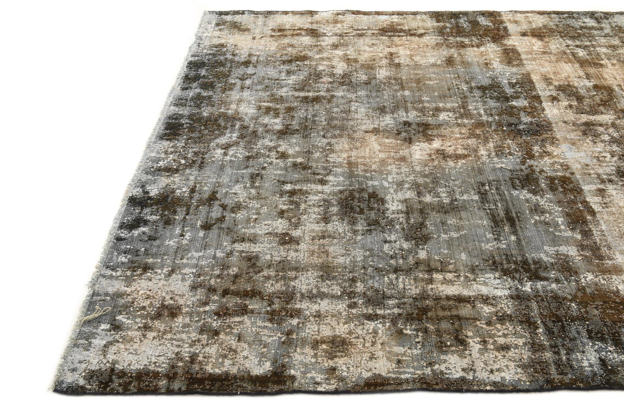6' 10 x 8' 9 Hand Knotted Ultra Vintage Persian Wool Rug