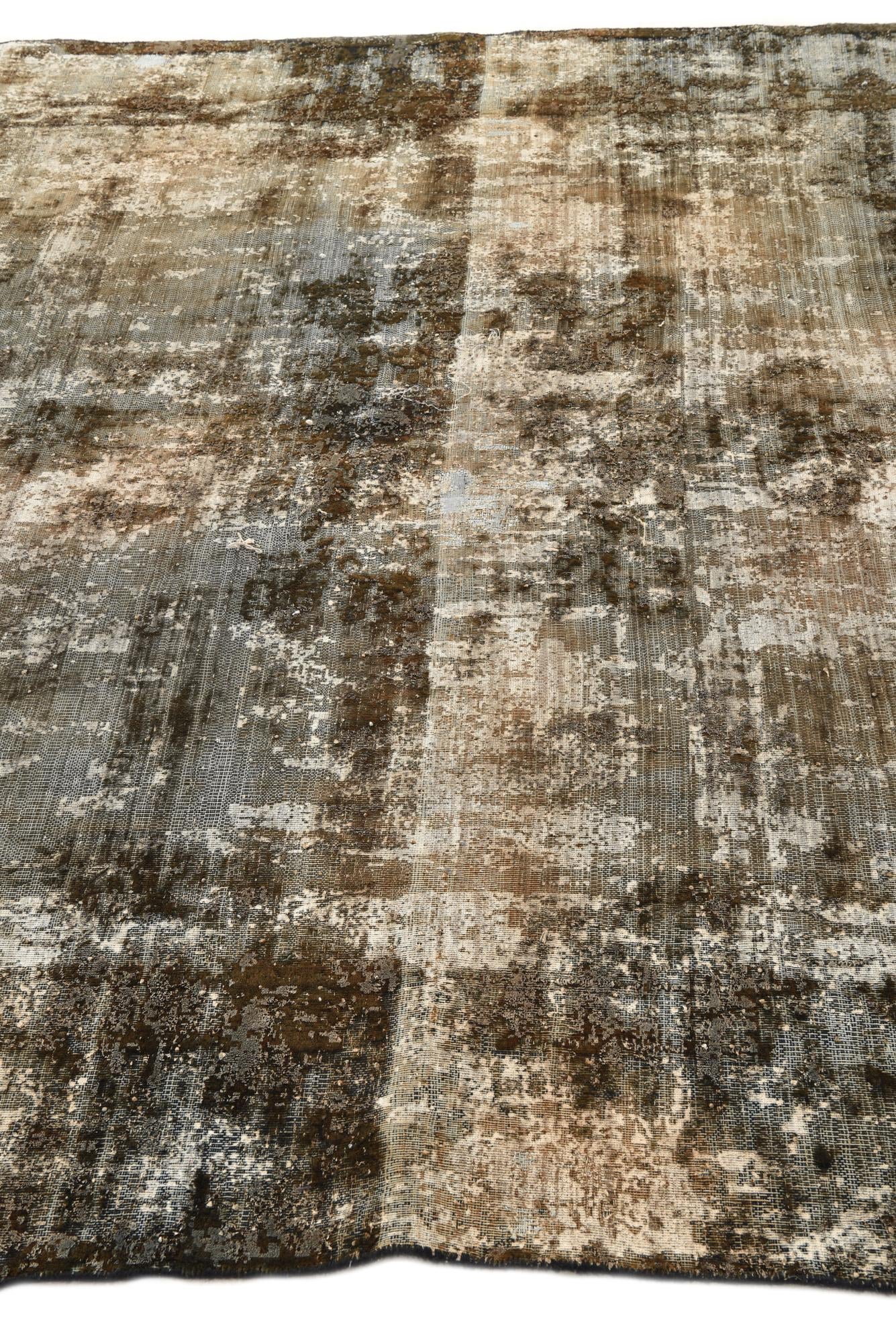 6' 10 x 8' 9 Hand Knotted Ultra Vintage Persian Wool Rug