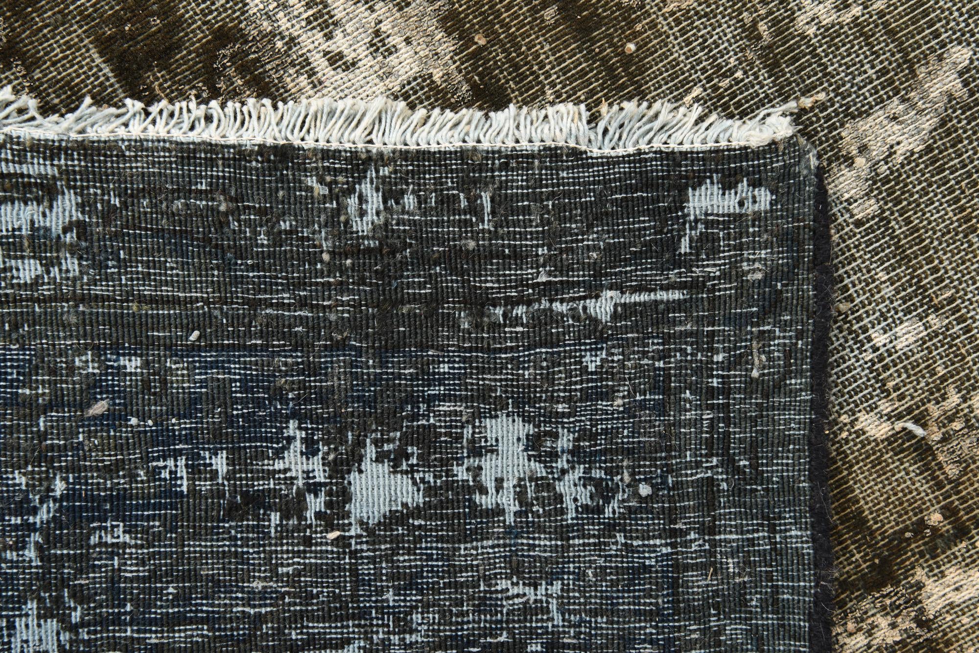 6' 10 x 8' 9 Hand Knotted Ultra Vintage Persian Wool Rug