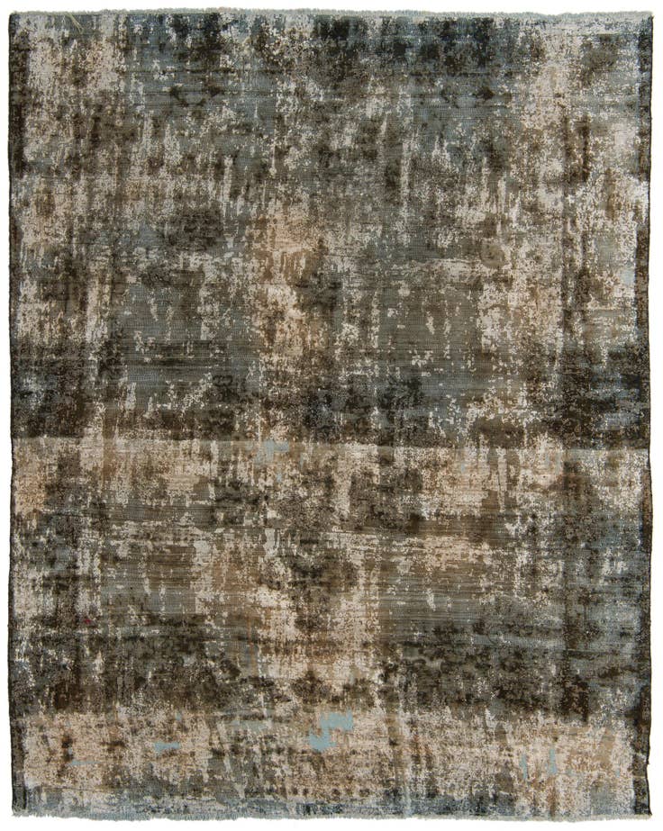 Detail image of 6' 10 x 8' 9 Hand Knotted Ultra Vintage Persian Wool Rug