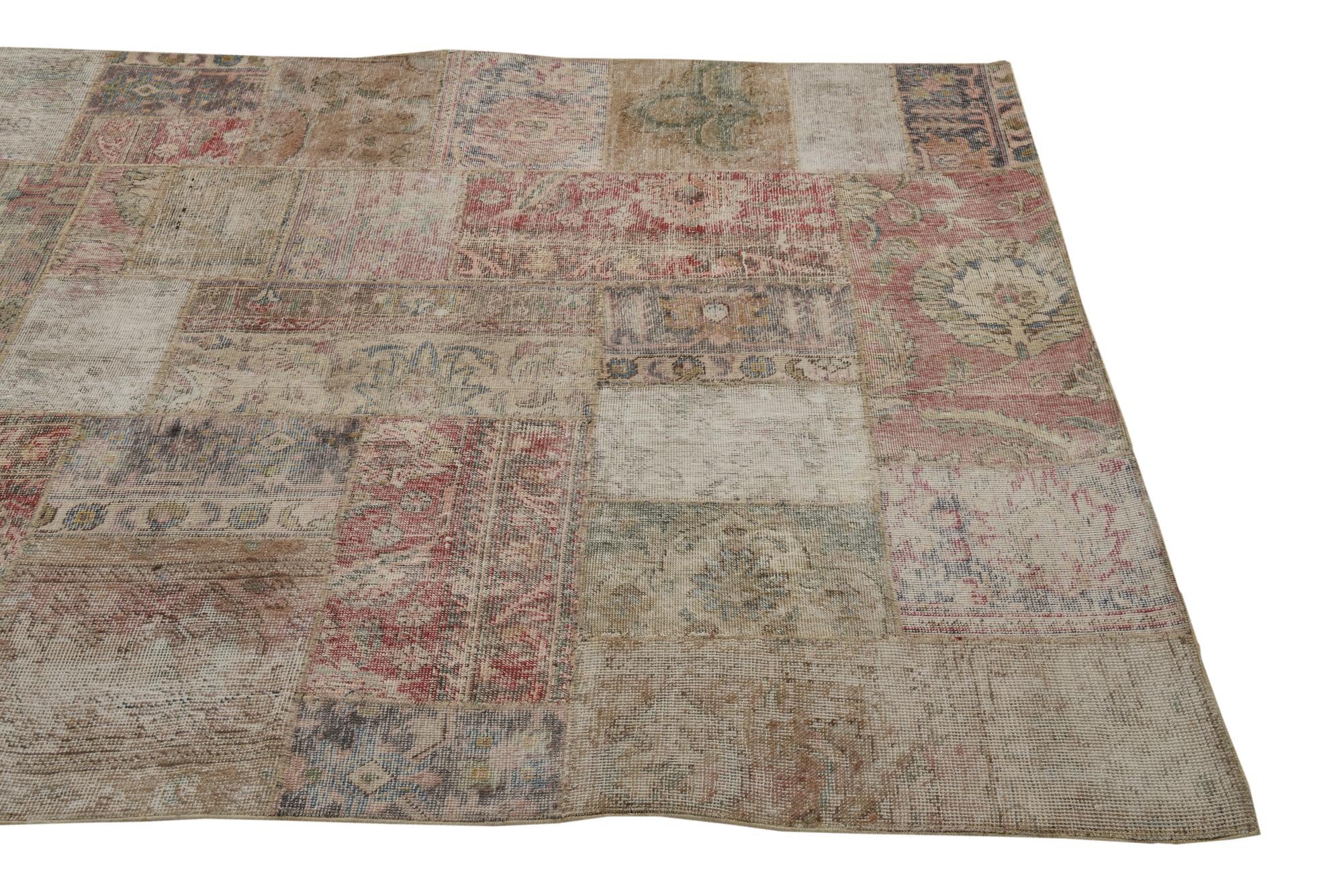 5' x 6' 7 Hand Knotted Ultra Vintage Persian Wool Rug