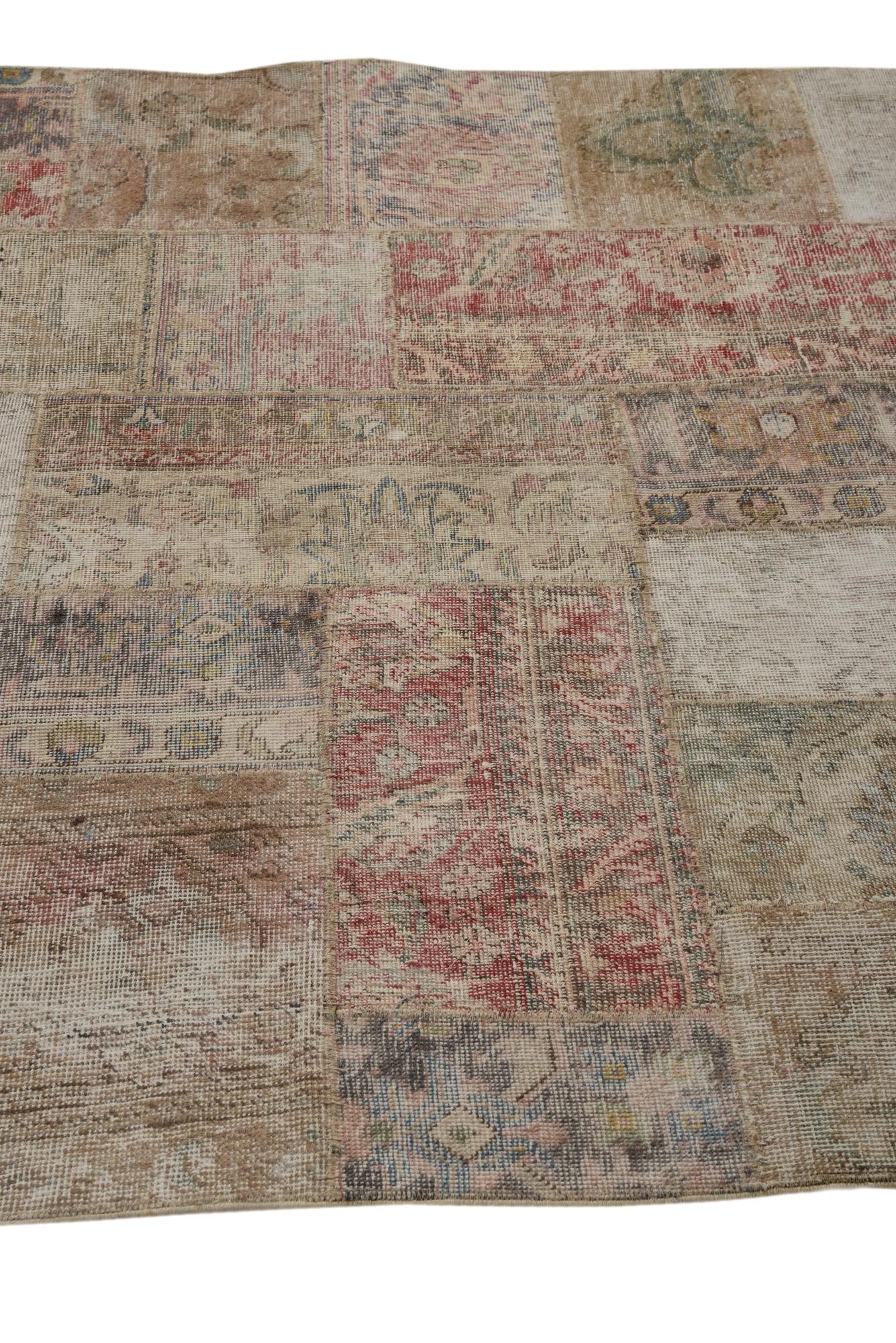 5' x 6' 7 Hand Knotted Ultra Vintage Persian Wool Rug