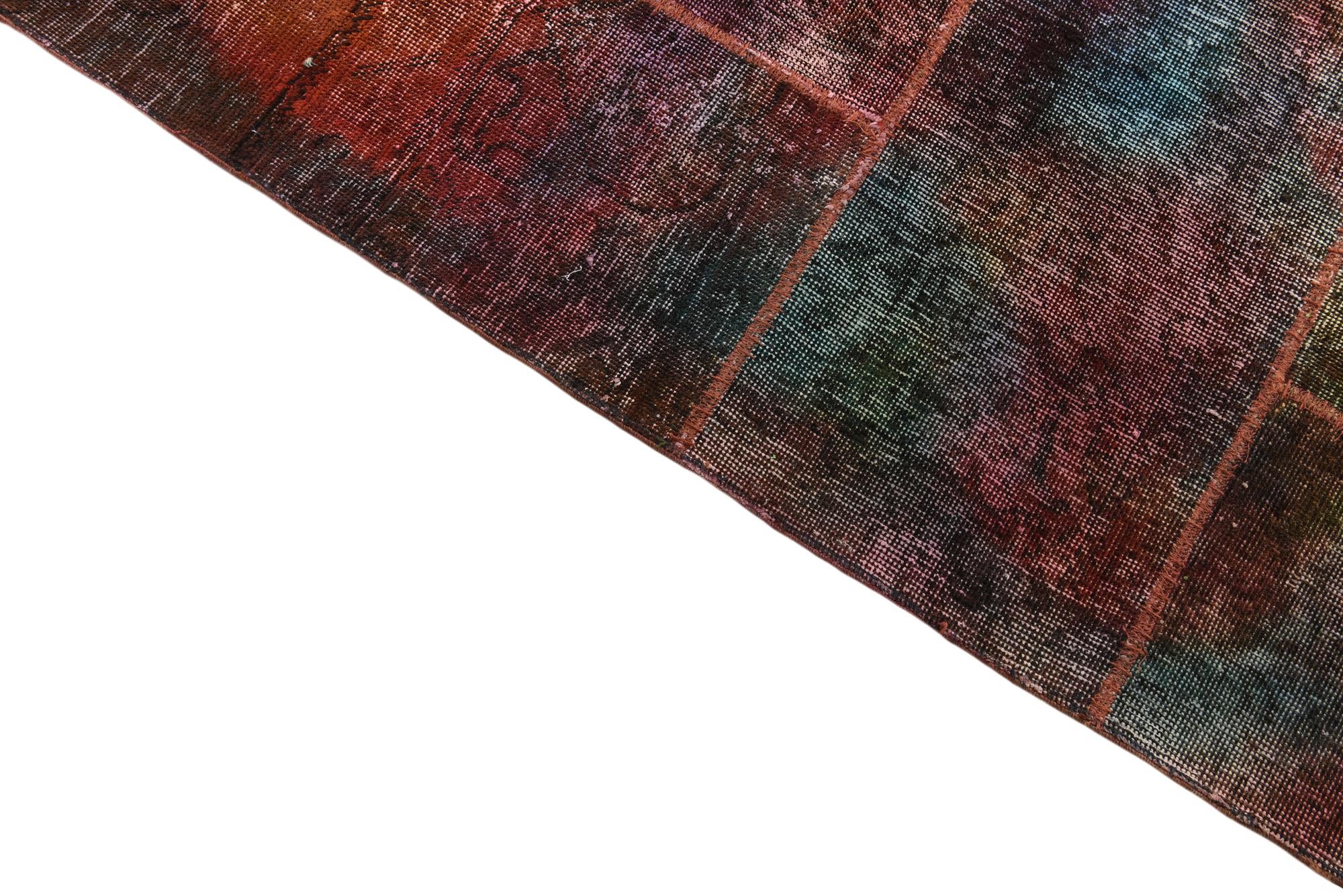 6' 8 x 10' Hand Knotted Ultra Vintage Persian Wool Rug