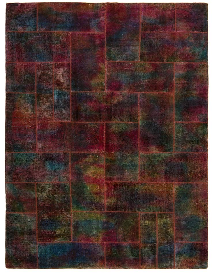 Detail image of 6' 8 x 10' Hand Knotted Ultra Vintage Persian Wool Rug