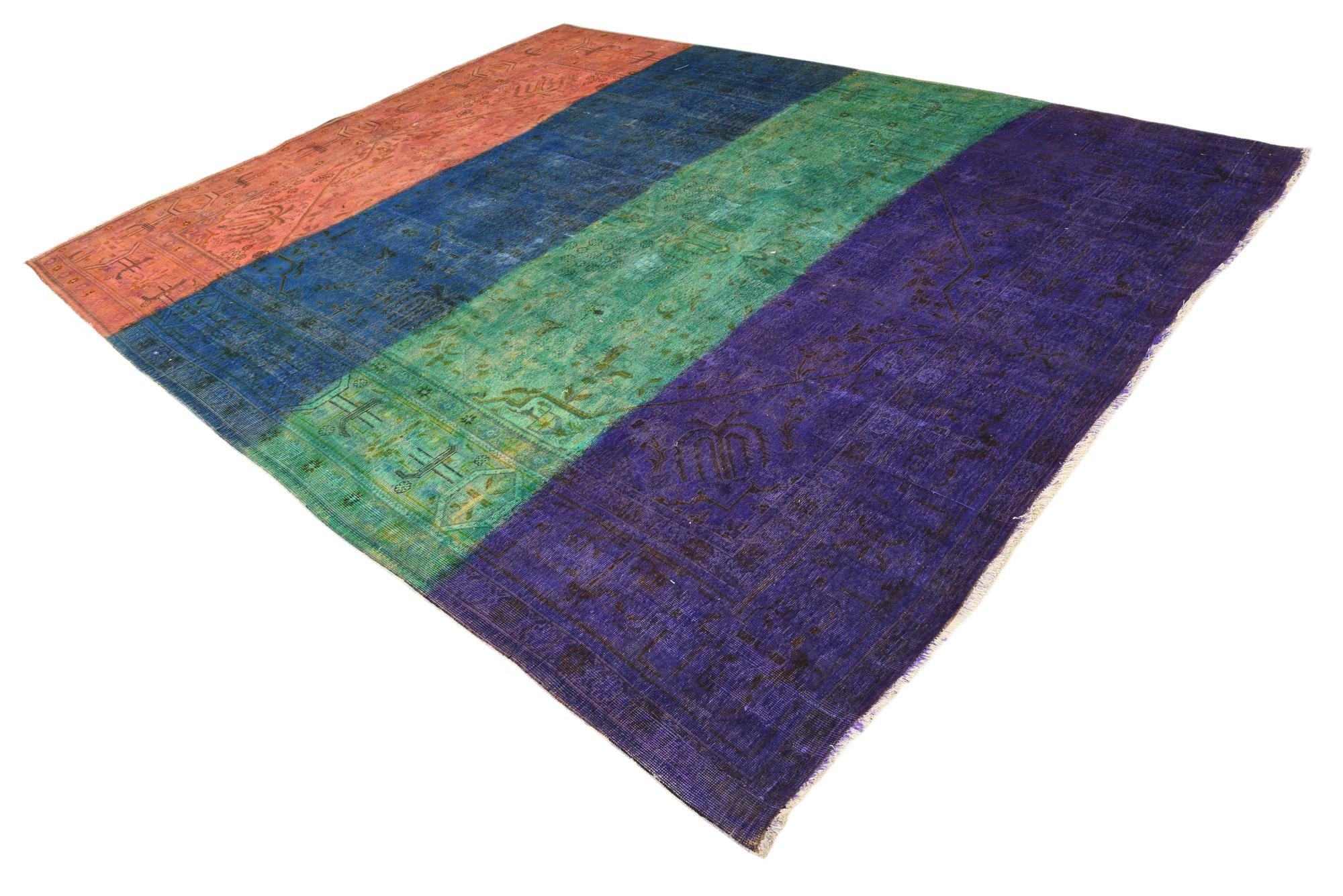 10' x 12' 6 Hand Knotted Ultra Vintage Persian Wool Rug