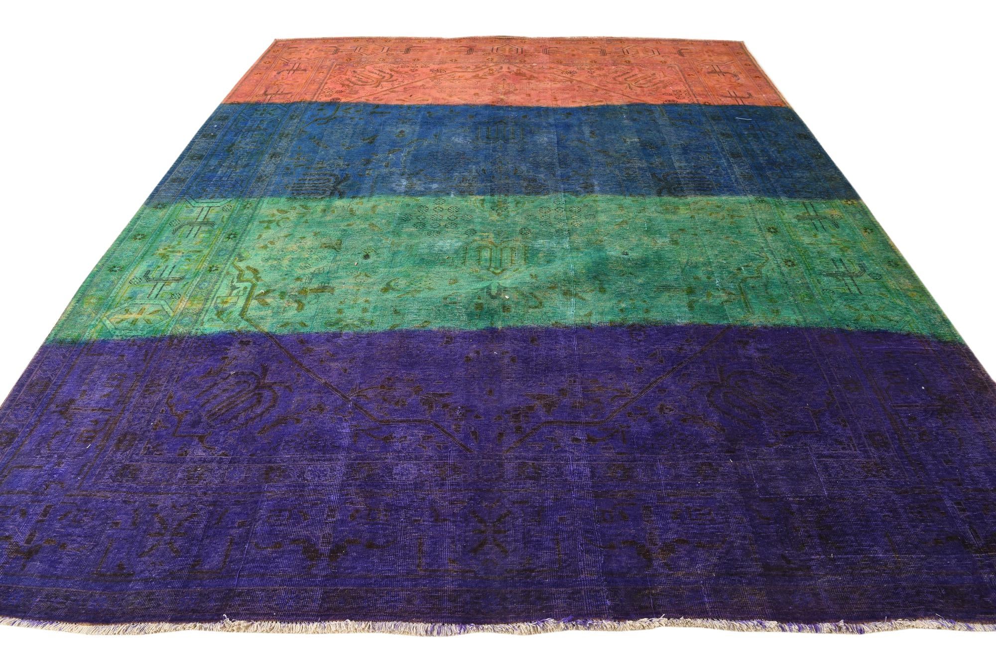10' x 12' 6 Hand Knotted Ultra Vintage Persian Wool Rug