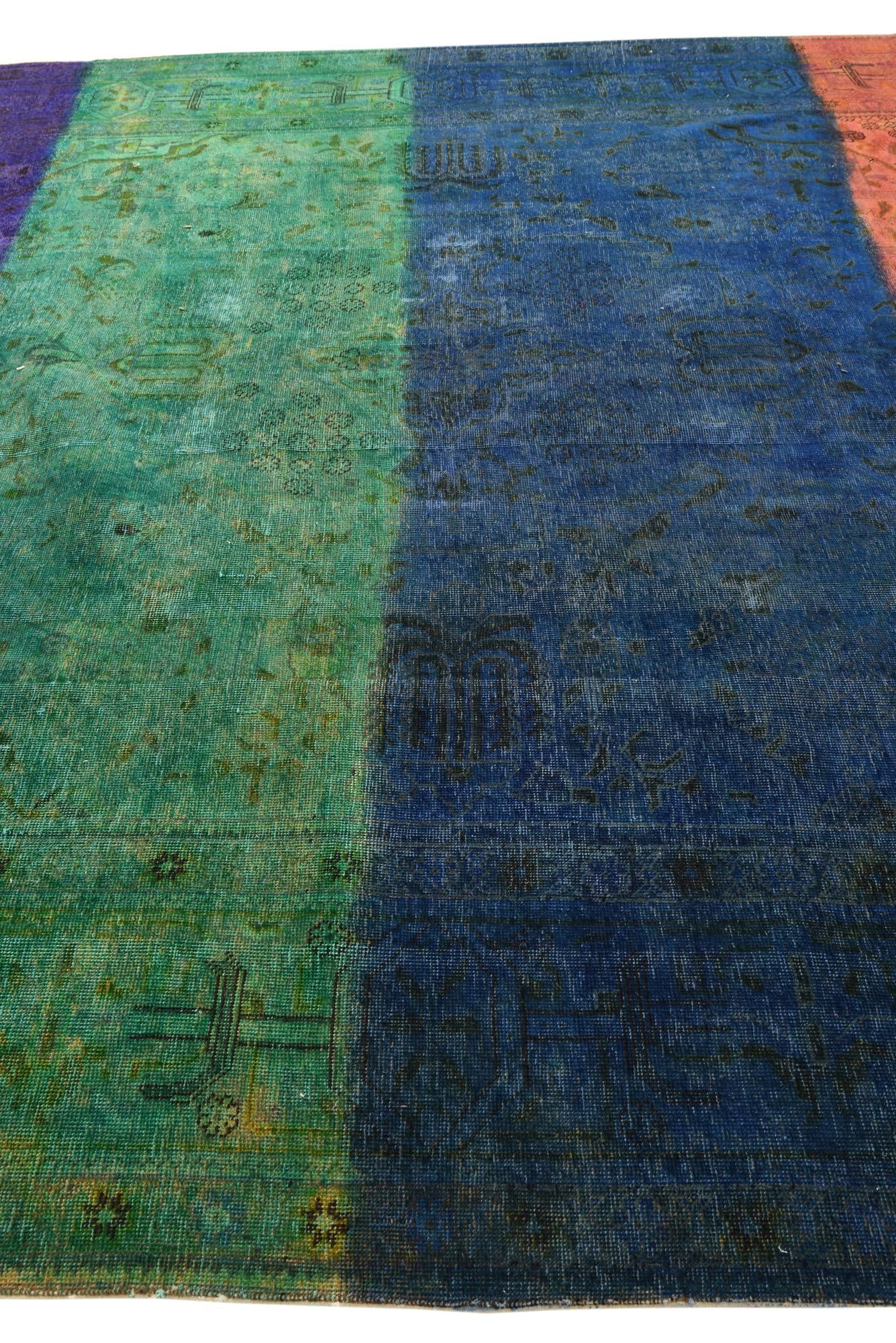 10' x 12' 6 Hand Knotted Ultra Vintage Persian Wool Rug
