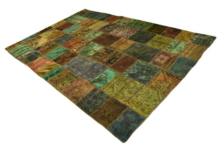 Detail image of 6' 8 x 10' Hand Knotted Ultra Vintage Persian Wool Rug