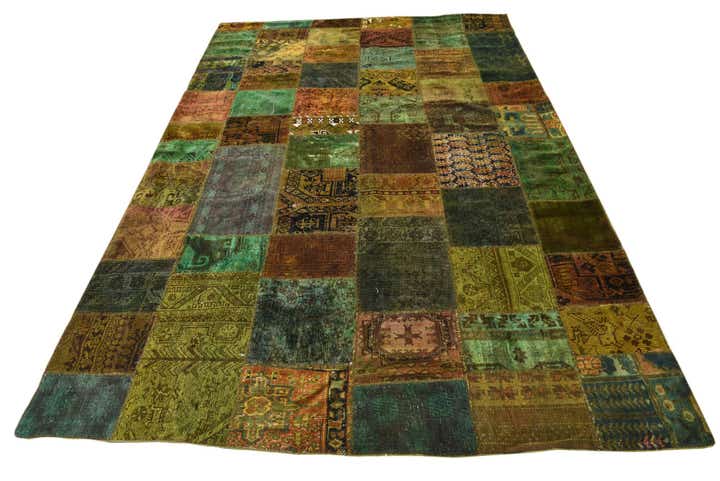 6' 8 x 10' Hand Knotted Ultra Vintage Persian Wool Rug