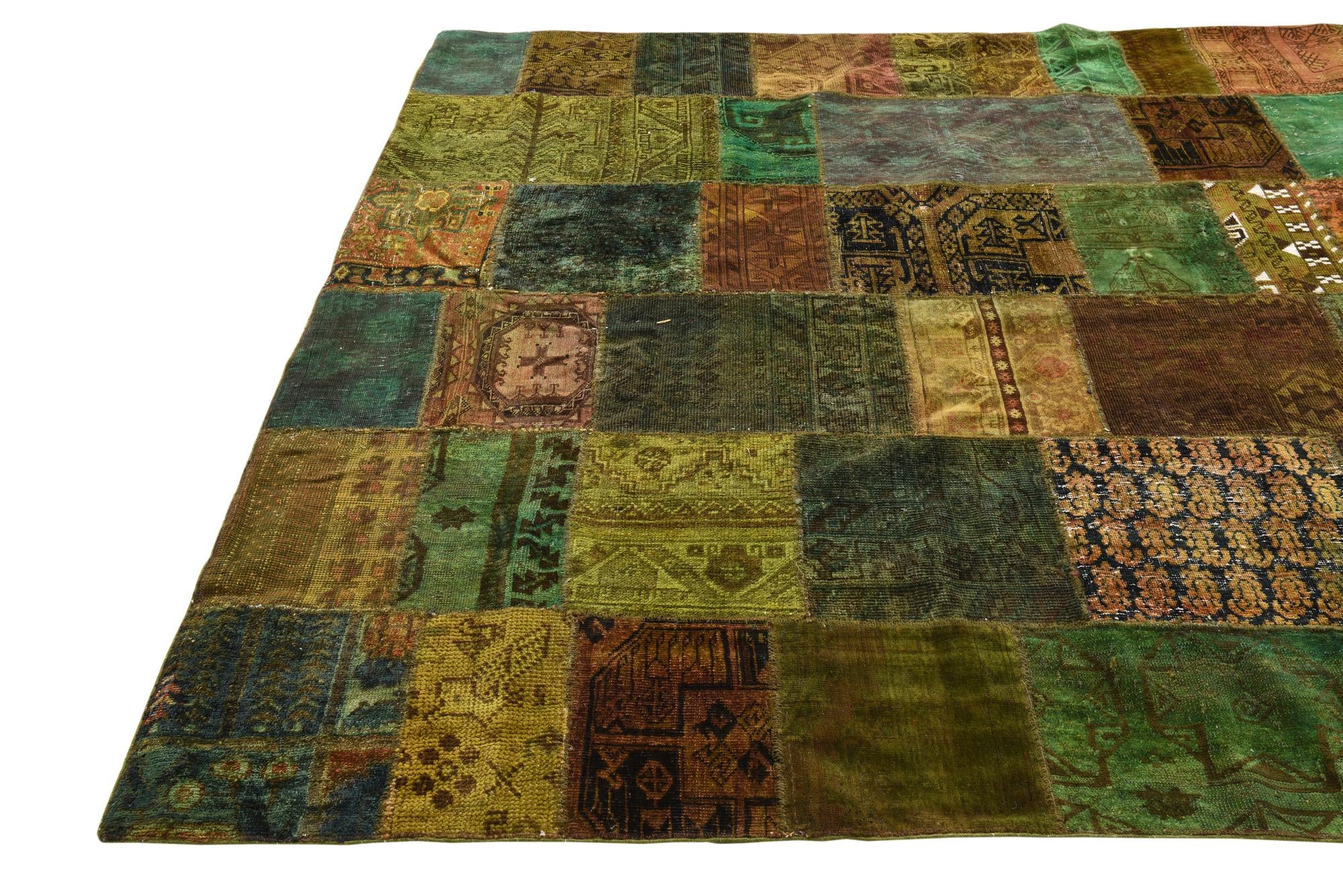 6' 8 x 10' Hand Knotted Ultra Vintage Persian Wool Rug