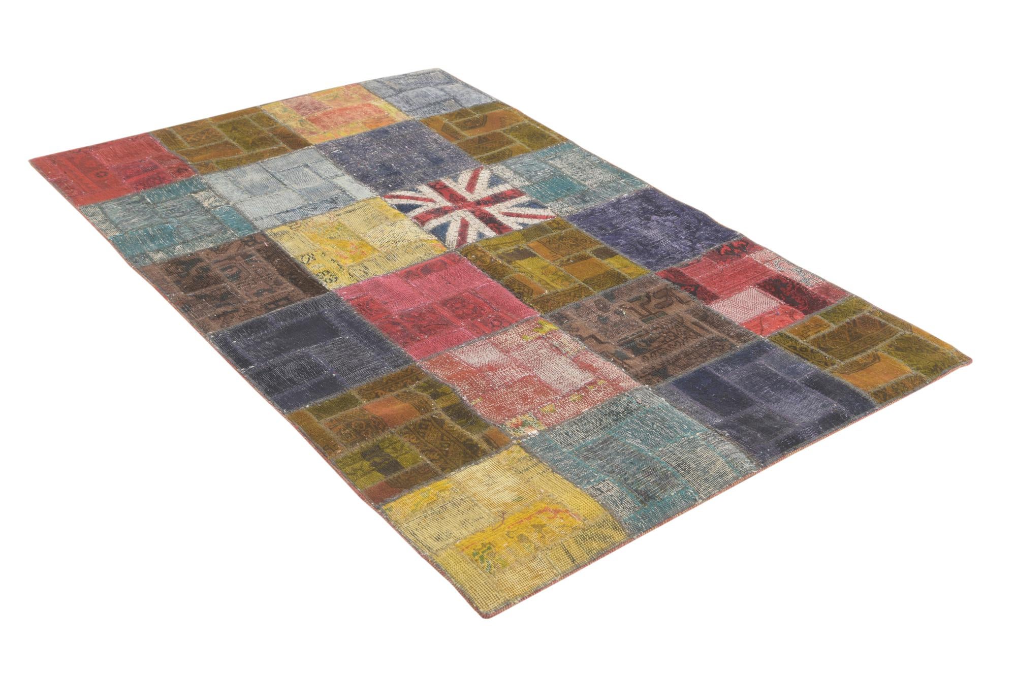 4' 2 x 6' 3 Hand Knotted Ultra Vintage Persian Wool Rug