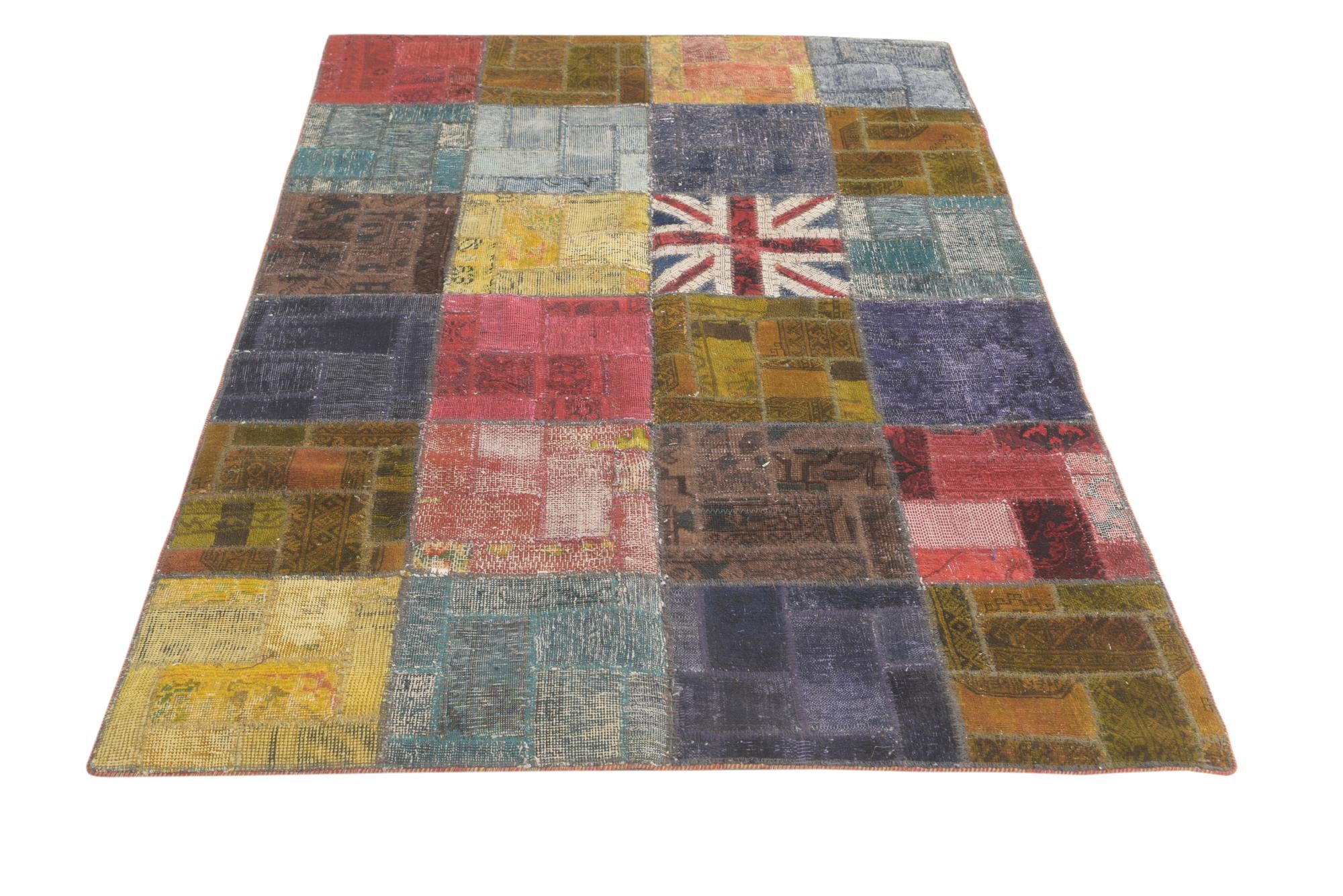 4' 2 x 6' 3 Hand Knotted Ultra Vintage Persian Wool Rug