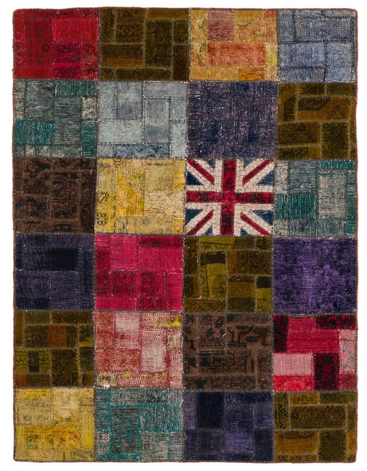 Detail image of 4' 2 x 6' 3 Hand Knotted Ultra Vintage Persian Wool Rug