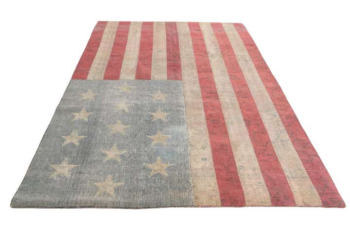 6' 2 x 9' 7 Hand Knotted Ultra Vintage Persian Wool Rug