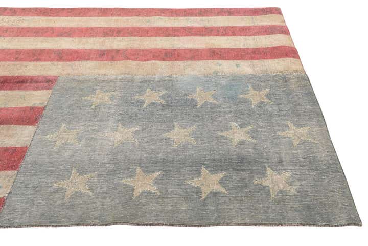 6' 2 x 9' 7 Hand Knotted Ultra Vintage Persian Wool Rug