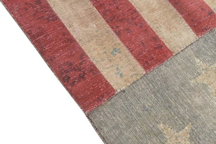 Detail image of 6' 2 x 9' 7 Hand Knotted Ultra Vintage Persian Wool Rug