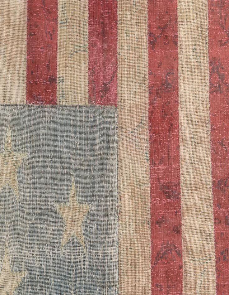 Detail image of 6' 2 x 9' 7  Hand Knotted Ultra Vintage Persian Wool Rug