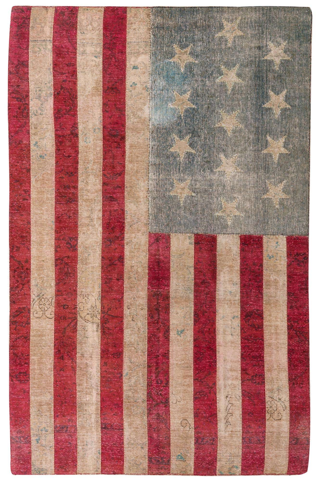 6' 2 x 9' 7 Hand Knotted Ultra Vintage Persian Wool Rug