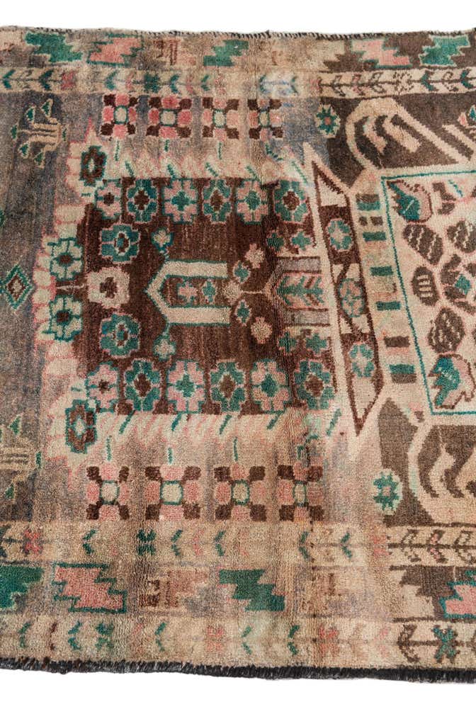 2' 5 x 4' Hand Knotted Ultra Vintage Persian Wool Rug