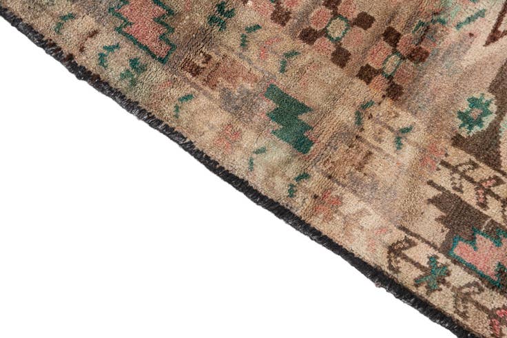 Detail image of 2' 5 x 4' Hand Knotted Ultra Vintage Persian Wool Rug