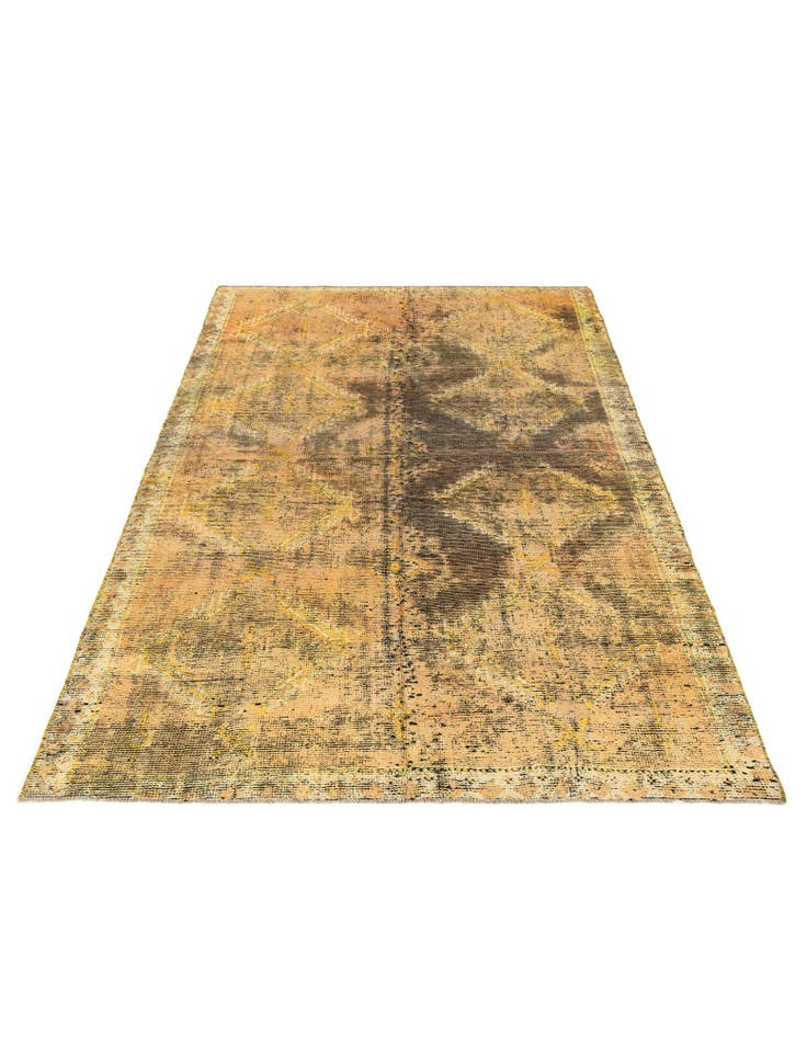 Detail image of 4' 8 x 7' 1 Hand Knotted Ultra Vintage Persian Wool Rug