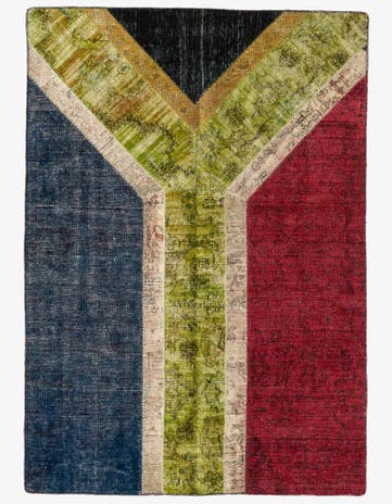 4' 8 x 6' 7 Hand Knotted Ultra Vintage Persian Wool Rug