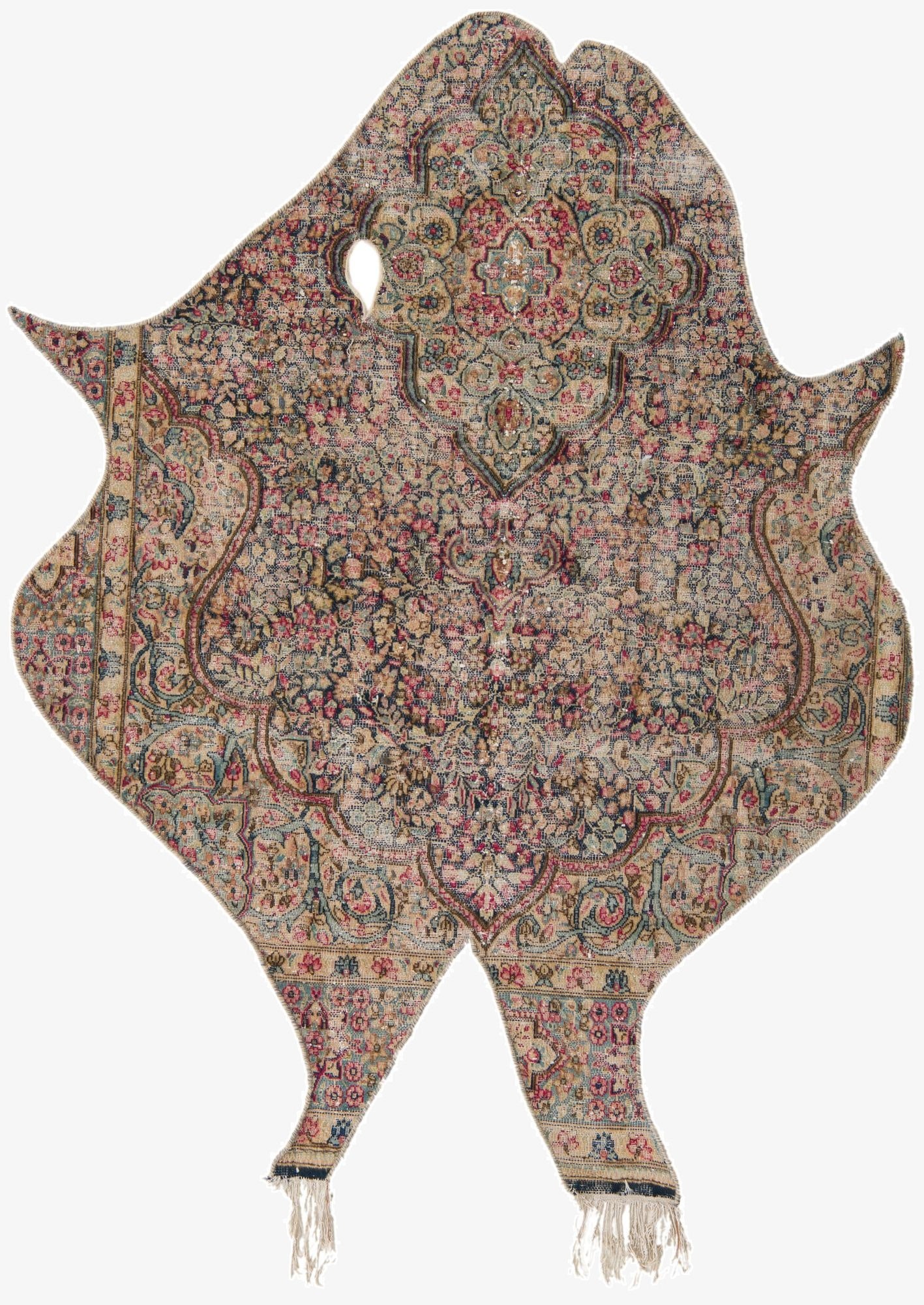 4' 7 x 6'  Hand Knotted Ultra Vintage Persian Wool Rug