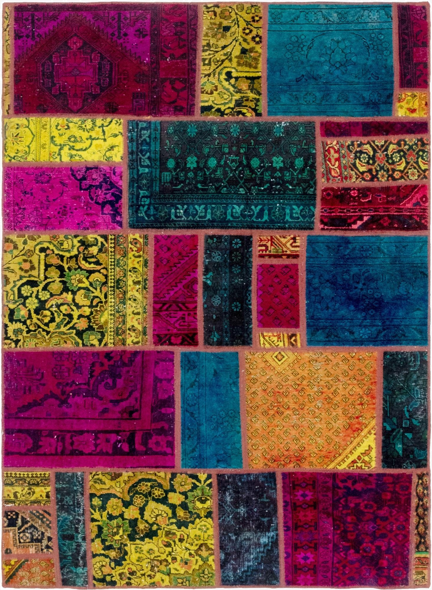 168cm x 245cm  Hand Knotted Ultra Vintage Persa Wool Alfombra