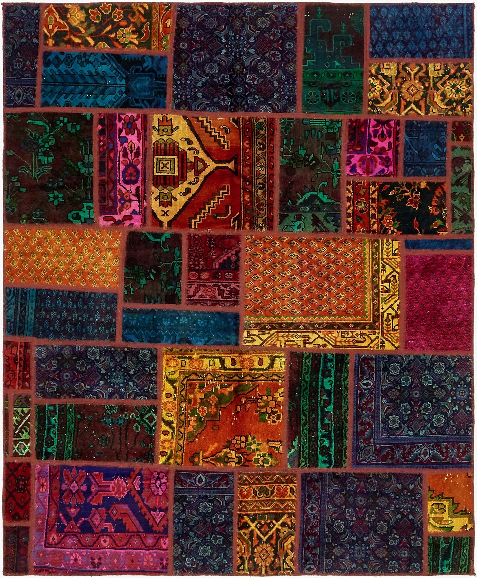 6' x 7' 6  Hand Knotted Ultra Vintage Persian Wool Rug