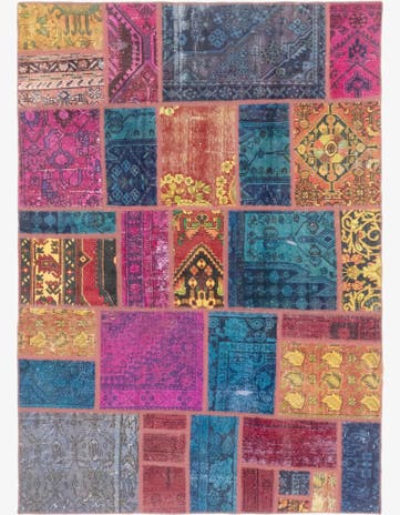 5' 6 x 7' 6 Hand Knotted Ultra Vintage Persian Wool Rug