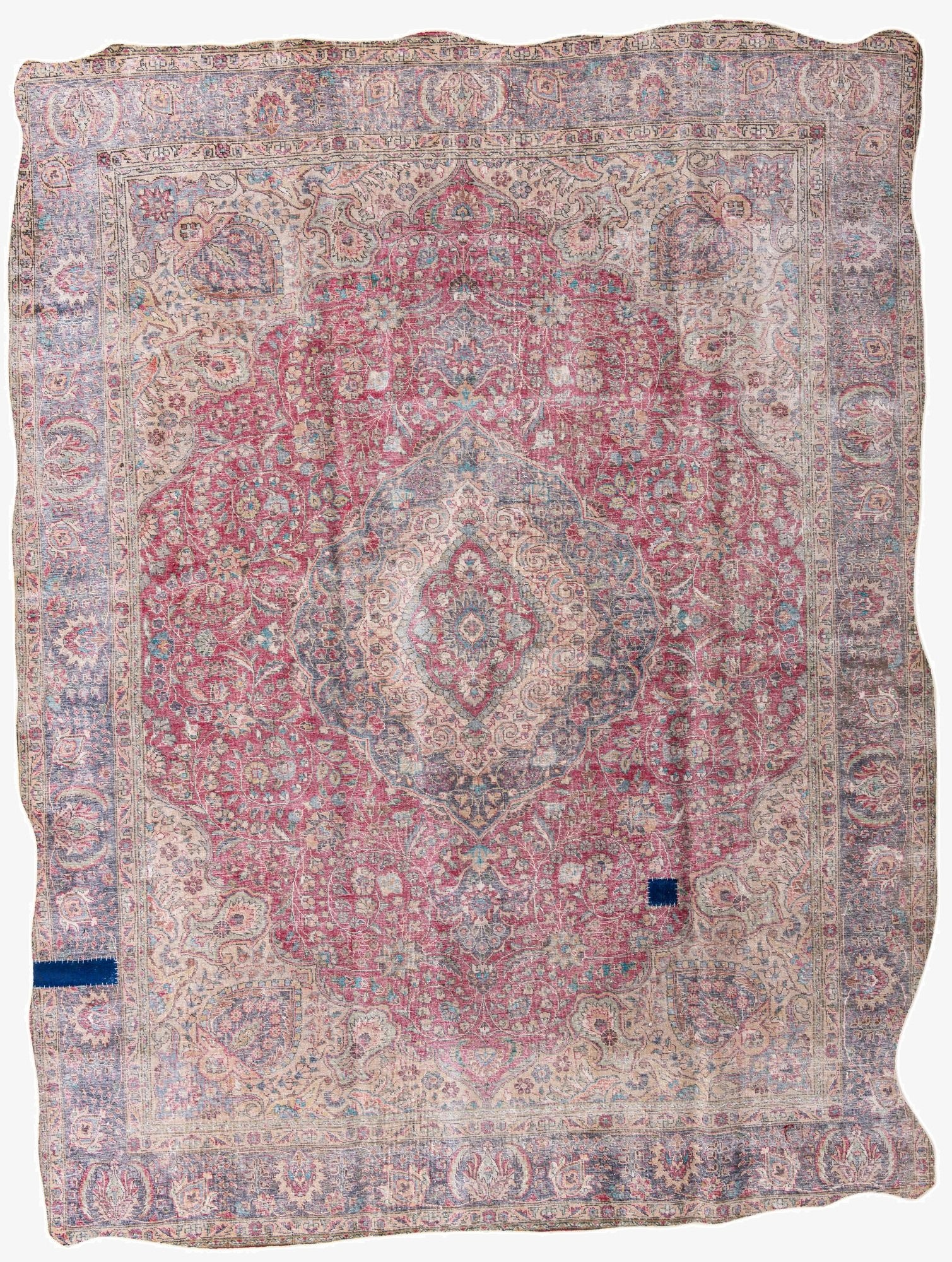 9' x 13' 2  Hand Knotted Ultra Vintage Persian Wool Rug