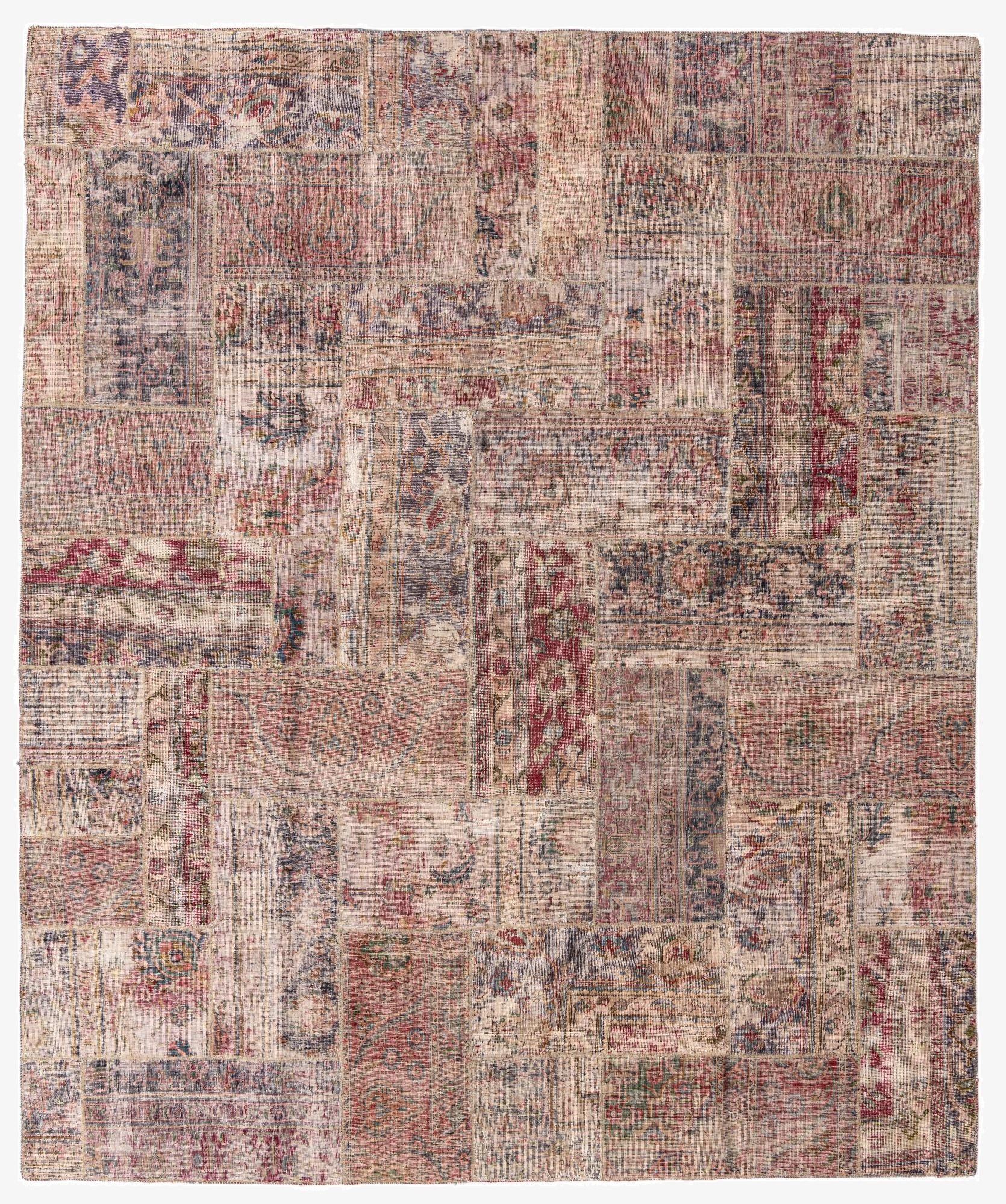 8' 6 x 10' 2  Hand Knotted Ultra Vintage Persian Wool Rug