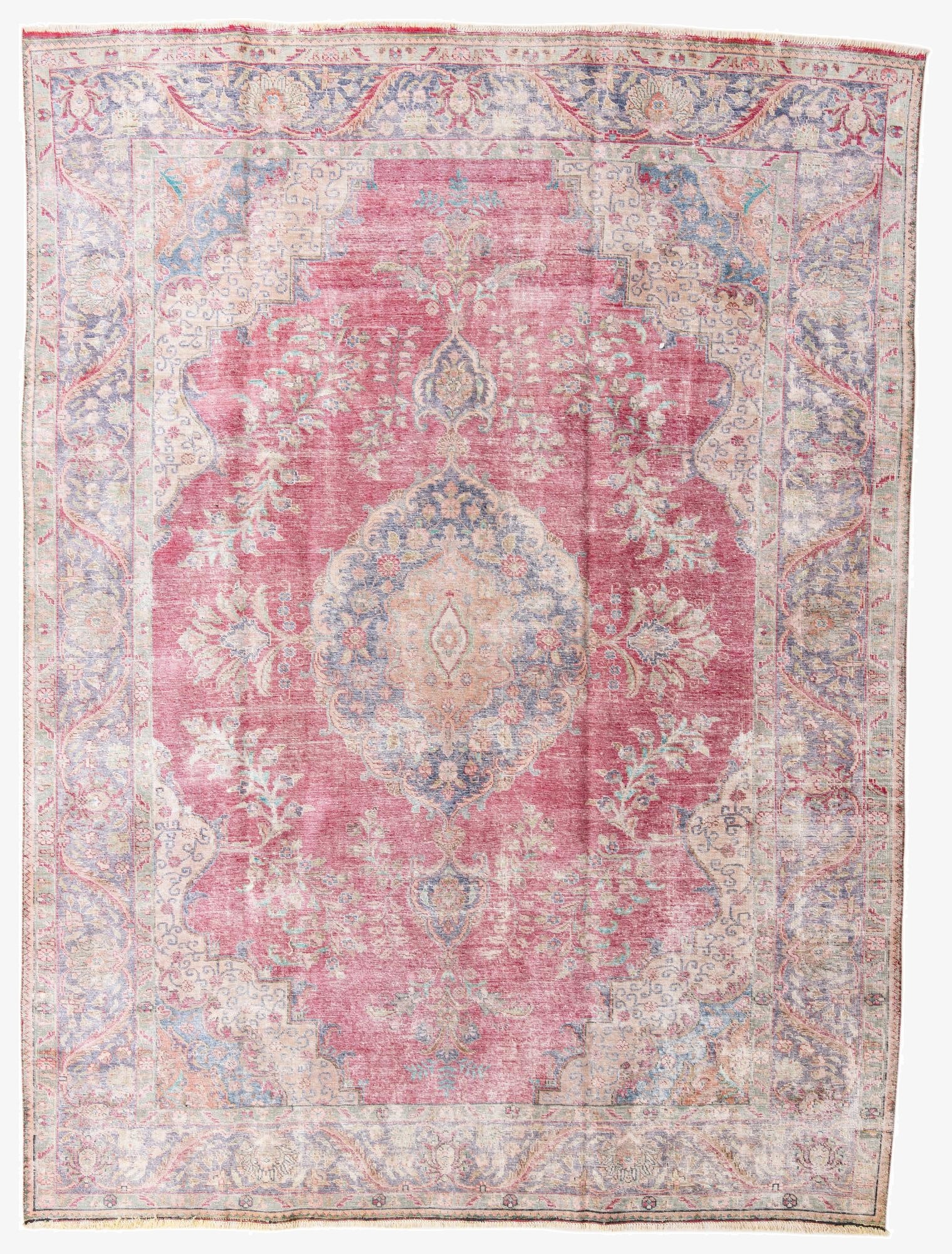 9' 8 x 13' 2  Hand Knotted Ultra Vintage Persian Wool Rug