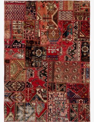 6' 6 x 9' Hand Knotted Ultra Vintage Persian Wool Rug