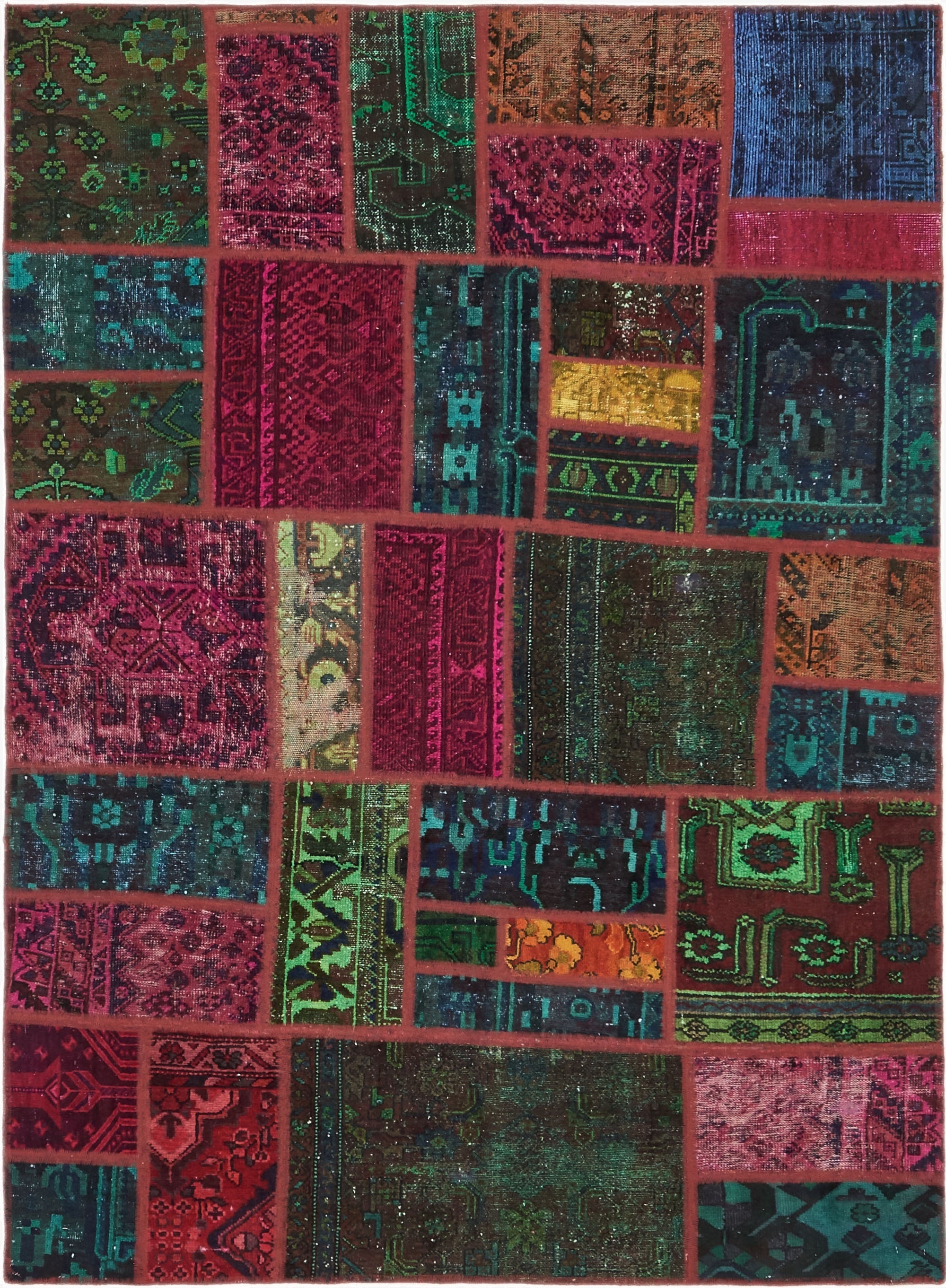 5' 7 x 7' 8  Hand Knotted Ultra Vintage Persian Wool Rug