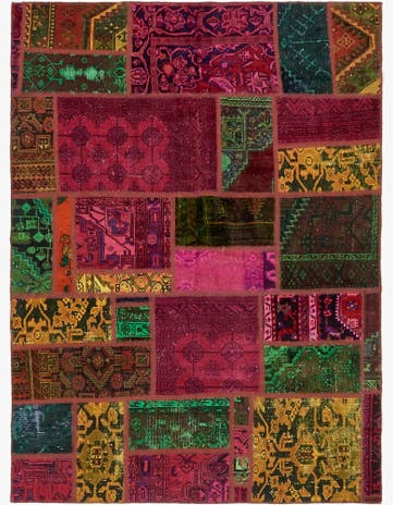 5' 7 x 7' 6 Hand Knotted Ultra Vintage Persian Wool Rug