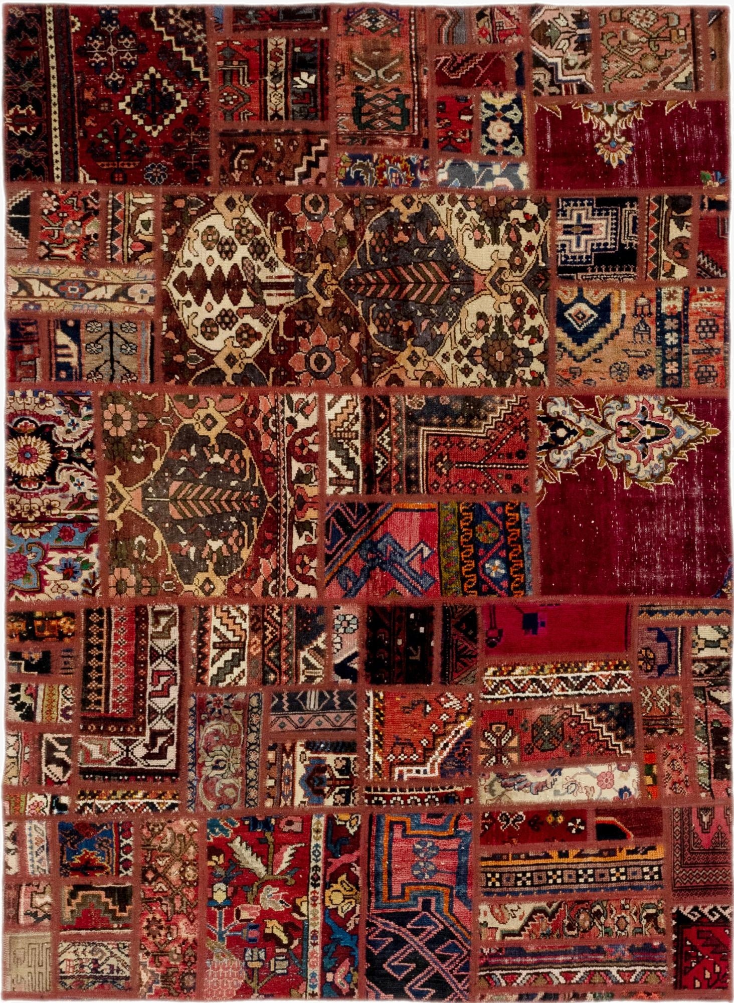 5' 6 x 7' 8  Hand Knotted Ultra Vintage Persian Wool Rug