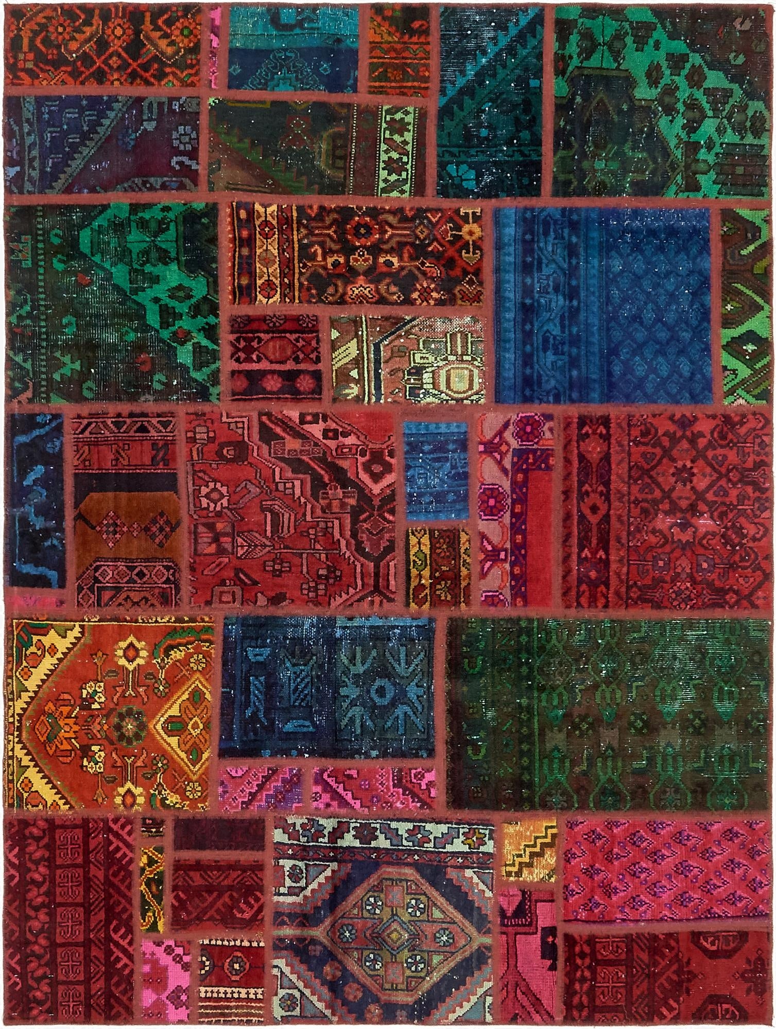 5' 8 x 7' 6  Hand Knotted Ultra Vintage Persian Wool Rug