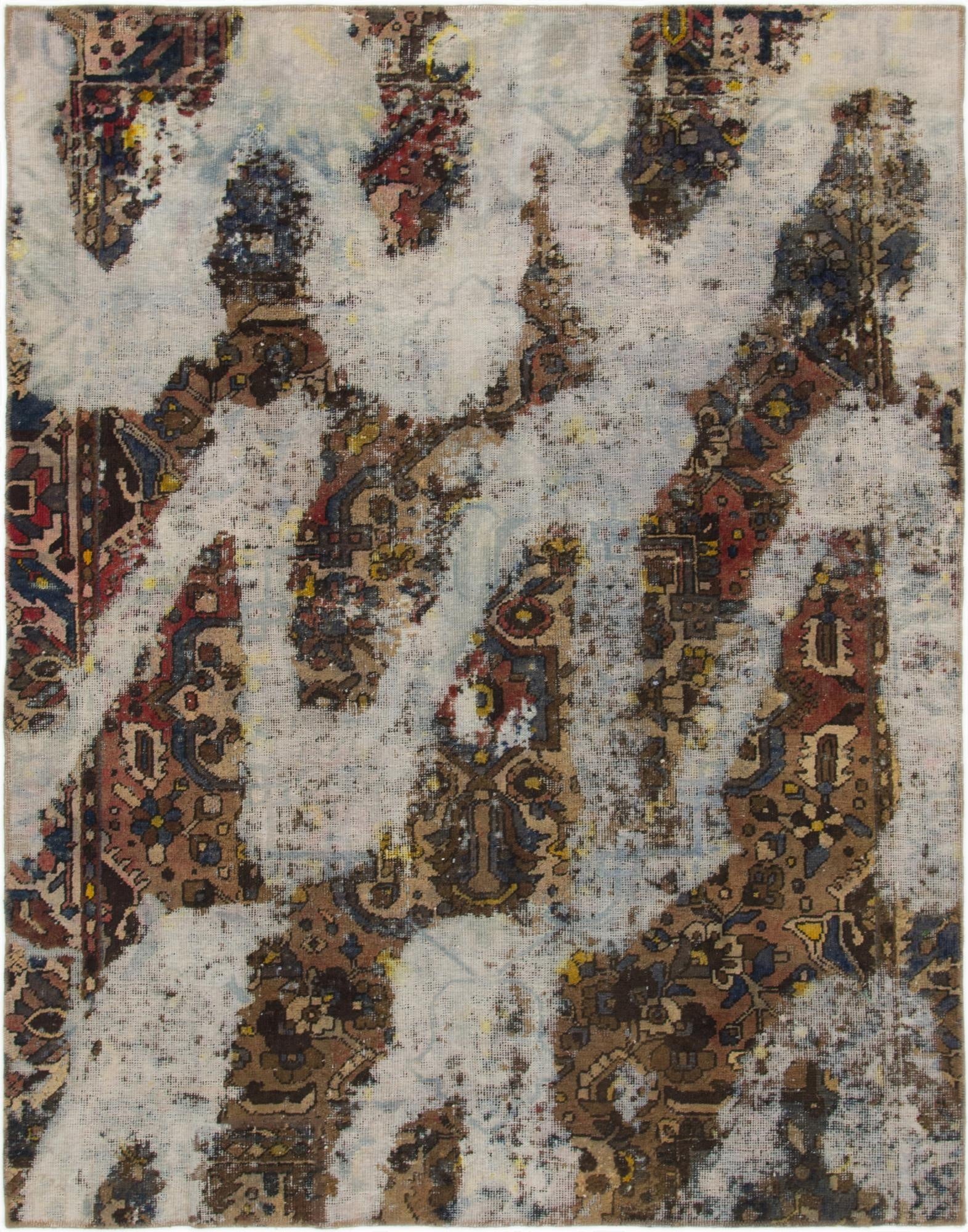 6' 2 x 8'  Hand Knotted Ultra Vintage Persian Wool Rug