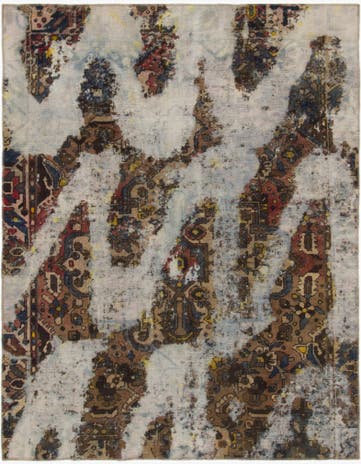 6' 2 x 8' Hand Knotted Ultra Vintage Persian Wool Rug