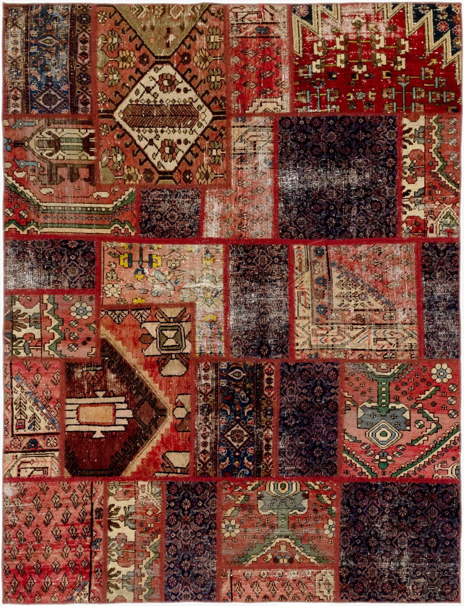 5' 10 x 7' 9  Hand Knotted Ultra Vintage Persian Wool Rug