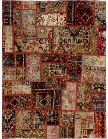 5' 9 x 7' 3 Hand Knotted Ultra Vintage Persian Wool Rug