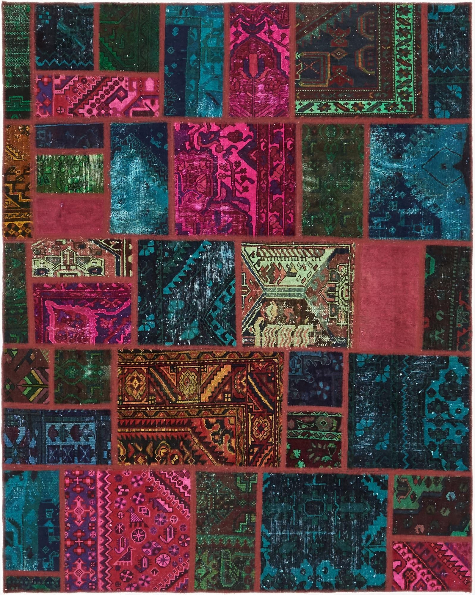 6' x 7' 5  Hand Knotted Ultra Vintage Persian Wool Rug